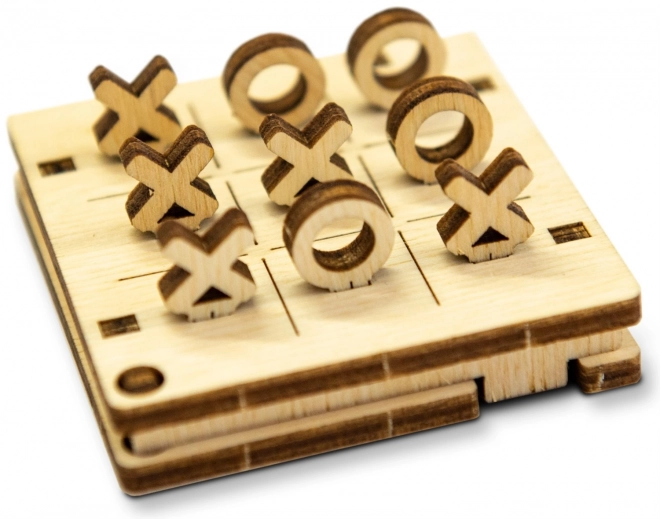 Holz 3D-Puzzle-Spiel Tic-Tac-Toe Variante 1