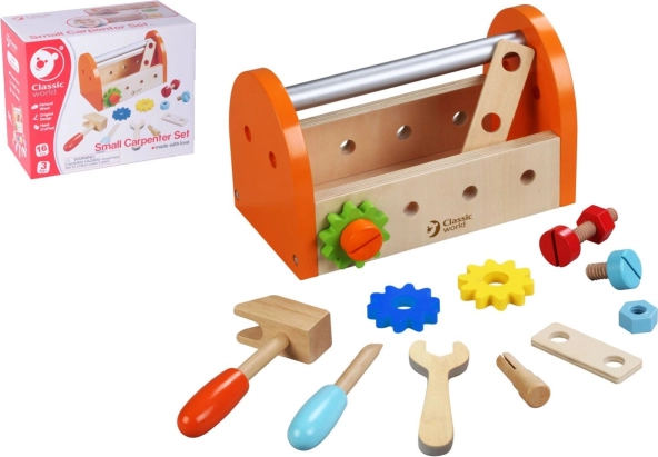 Holz-Werkzeugset für Kinder, 16-tlg. mit Box