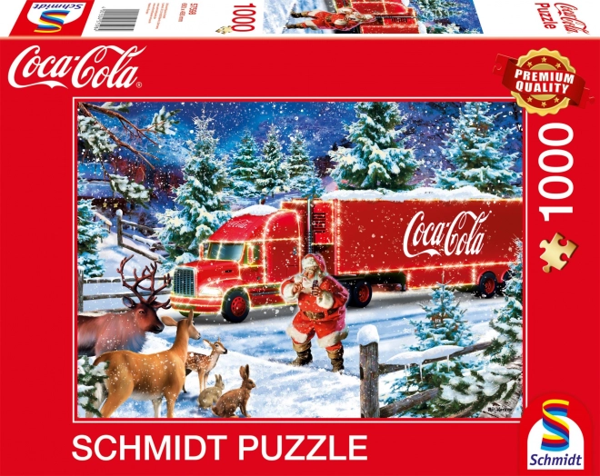 Schmidt Puzzle Coca-Cola Weihnachts-Lkw 1000 Teile