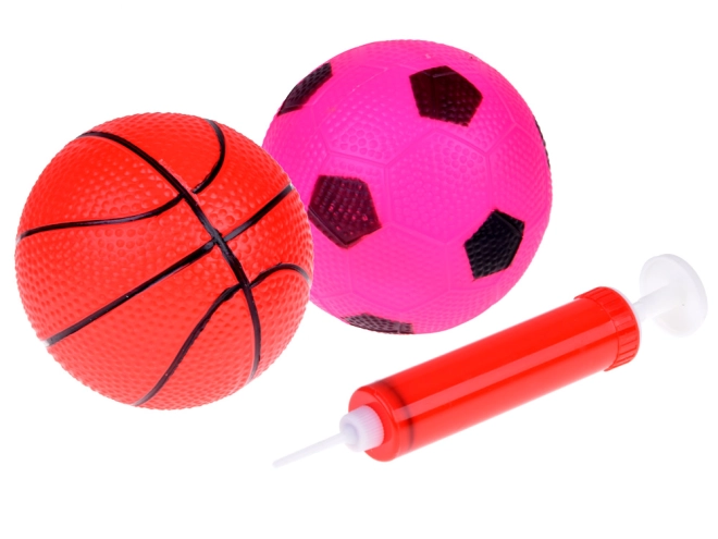 Aufblasbare Bälle und bunter Federball für vielseitige Spiele