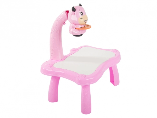 Lernprojektionstisch für Kinder in Rosa