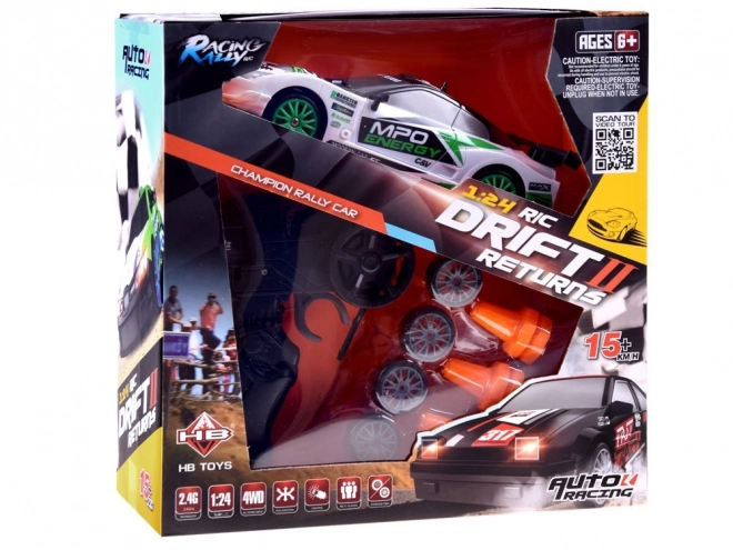 Ferngesteuertes Driftauto mit pylonen