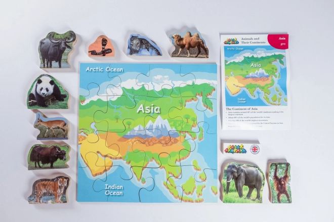 Asien und seine Tiere Holzpuzzle