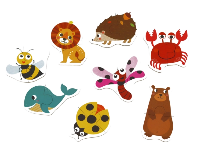 Buntes Tierpuzzle