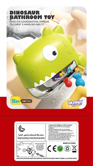 Woopie Wasserspielzeug Dino zum Blasenmachen Orange