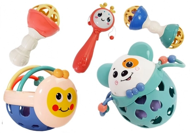 Rassel- und Beißring-Set für Babys