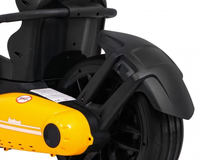 Kinder Gokart mit Akku Bolid XR-1 Gelb + verstellbarer Lenker + geformter Sitz