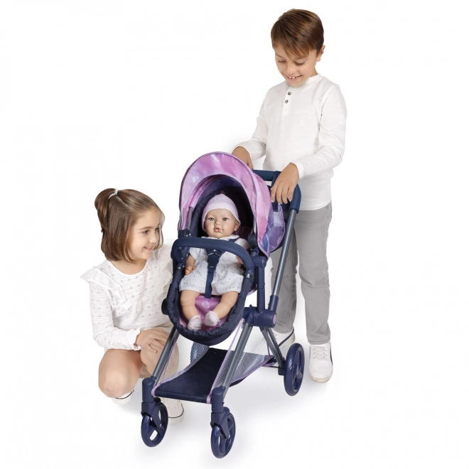 Decuevas Faltbarer 3-in-1 Puppenwagen mit Tasche Magic Bubble 2024