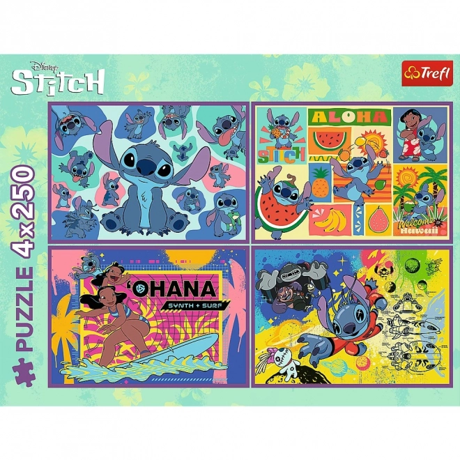 Außergewöhnliches Stitch-Puzzle 4-in-1 Set