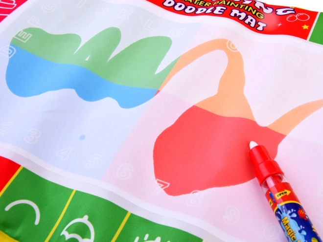 Bunte Wasser-Malmatte mit Stift