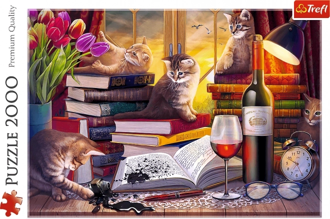 Puzzle Katzenabend 2000 Teile