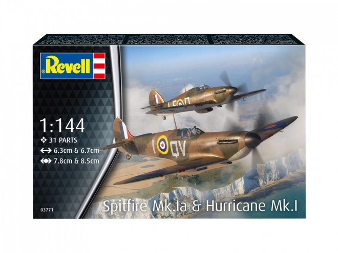 Modellflugzeuge Supermarine Spitfire Mk Ia & Hawker Hurricane 1/144