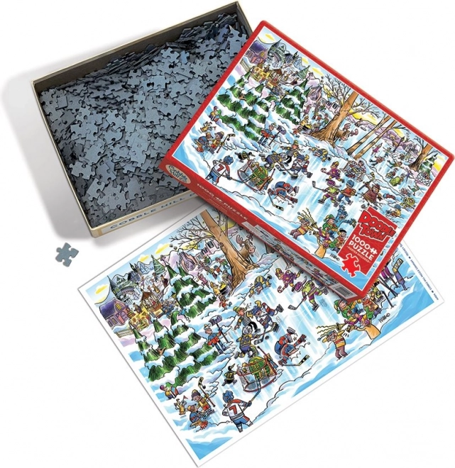 Doodletown Puzzle Hockeystadt 1000 Teile Cobble Hill