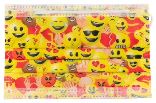 Einwegmaske mit Smileys