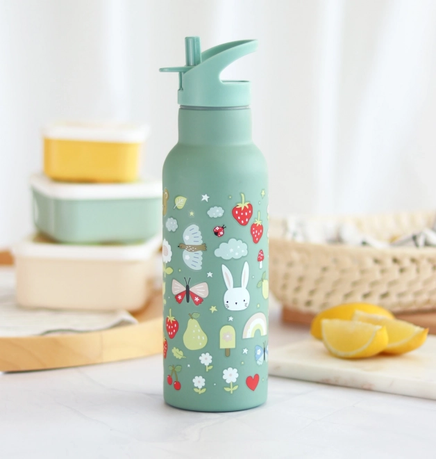 A Little Lovely Company Trinkflasche aus Edelstahl 500 ml – Freude
