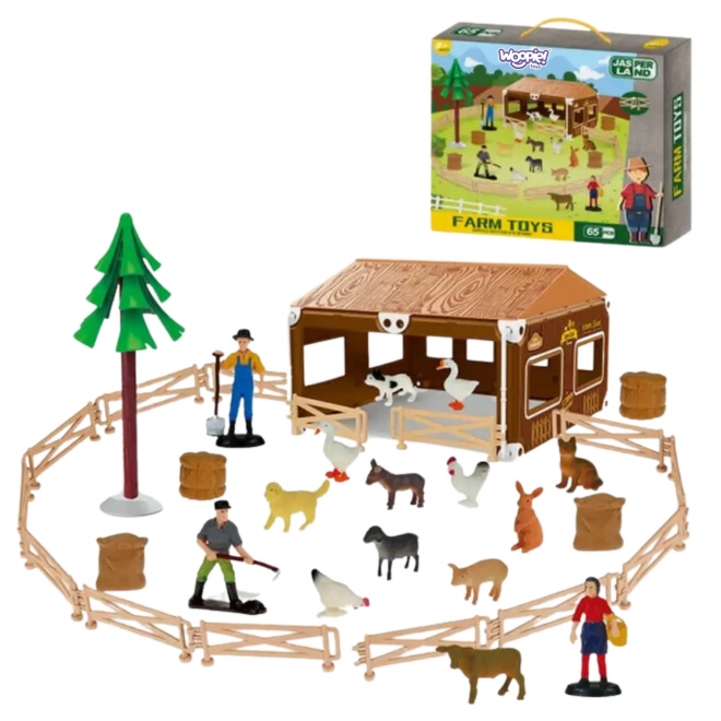 Woopie kleiner bauernhof-spielset mit tieren und zubehör