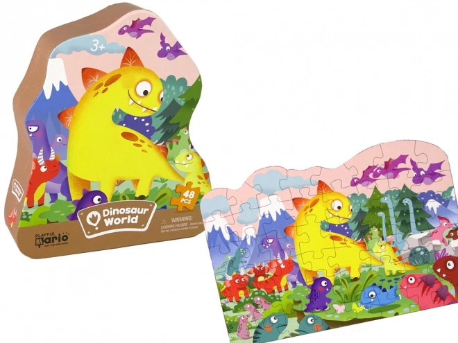 Puzzle Dinosaurier Vulkan 48 Teile