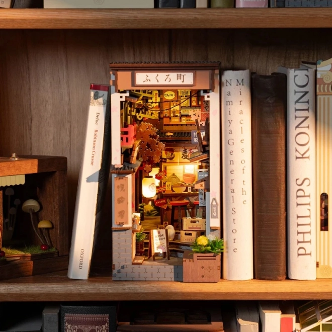 3D-Puzzle Buchstütze Sakura-Straße mit Wein