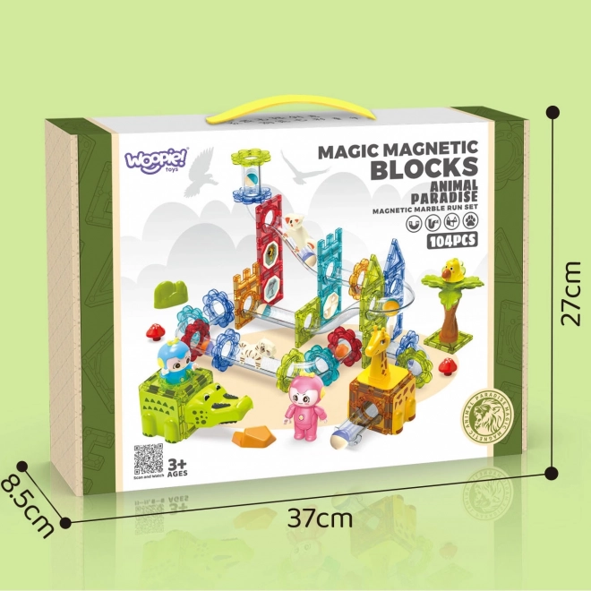 Woopie Magnetische Bauklötze Tierparadies Spielset