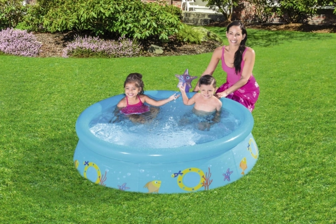 Aufstellpool mit Dusche für Kinder Fische 152x38