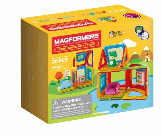 Magnetische Bausteine Cube House Frosch