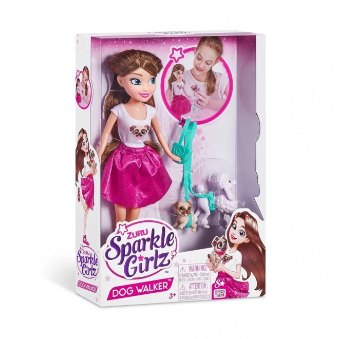 Sparkle Girlz Dog Walker Puppen-Set