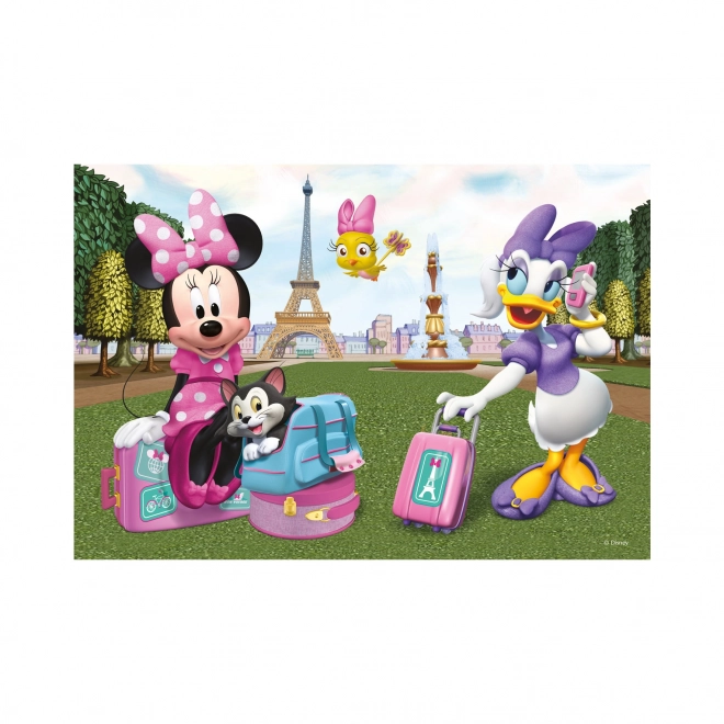 Dinosaurier Puzzle MINNIE UND DAISY in Paris 24 Teile