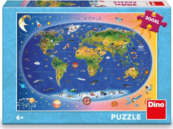 Dino Kinderpuzzlekarte 300 XL Teile