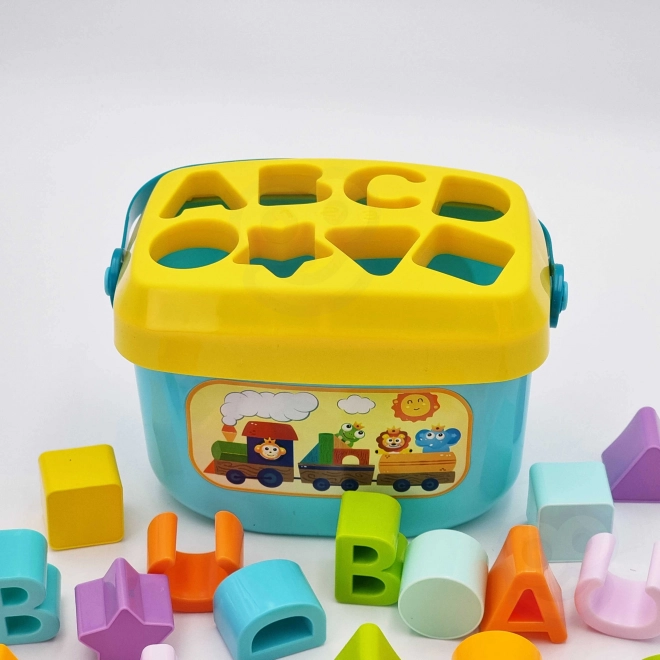 Woopie Kinder Sortierbox 2-in-1 mit Koffer und Lernalphabet