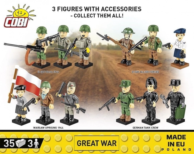 Great War Bausatz mit 3 Figuren und 35 Teilen