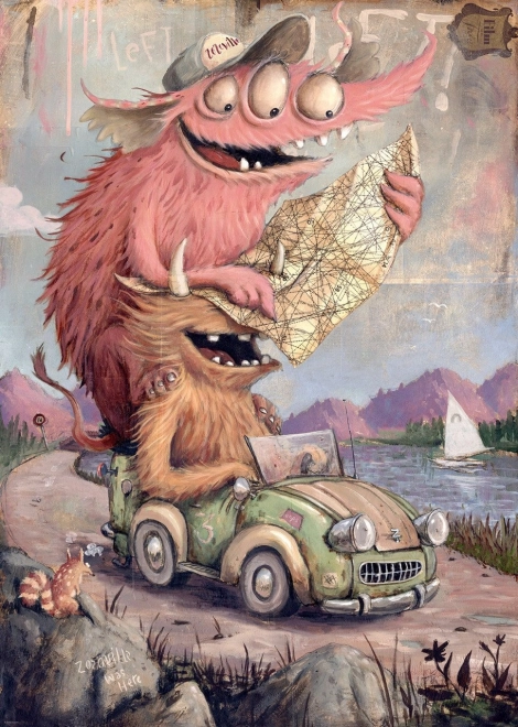 Puzzle 2000 Teile Heye Zozoville: Ausflug