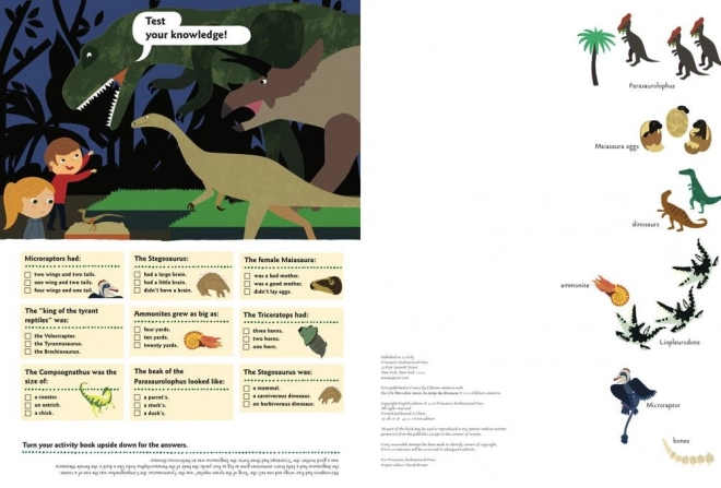 Aktivitätenbuch mit Aufklebern - Dinosaurierzeit