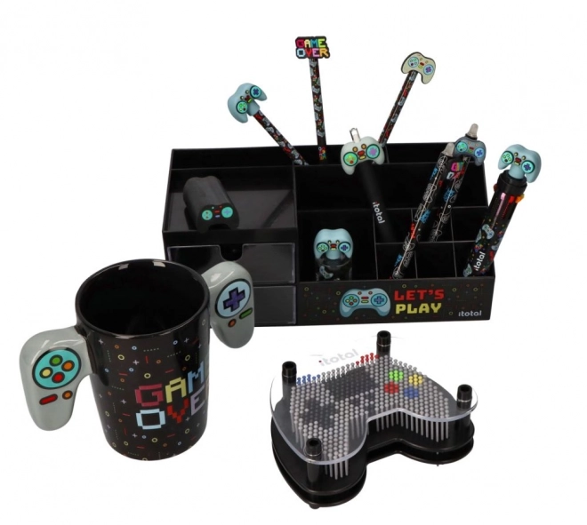 Keramiktasse mit zwei Griffen Game over