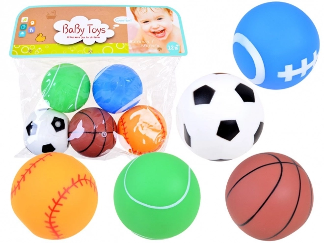 Bunte Quietschende Gummiball-Set