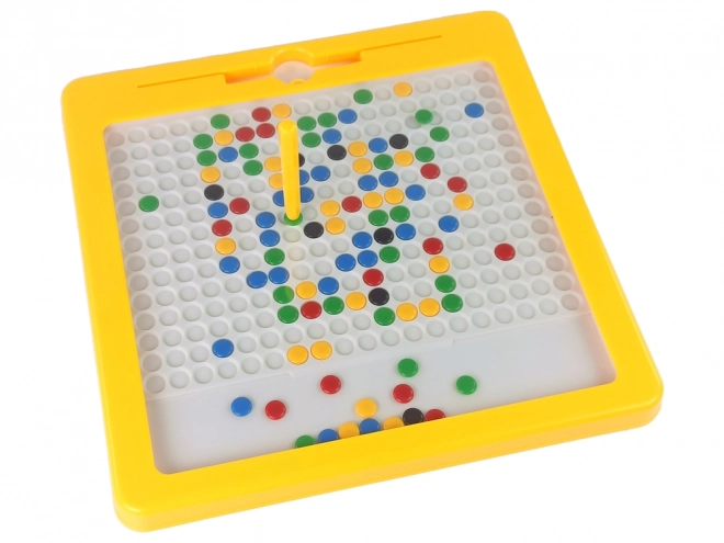 Magnetische Tafel Gelb mit 100 Perlen