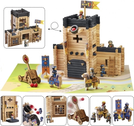 Große Burg mit funktionsfähigem Katapult