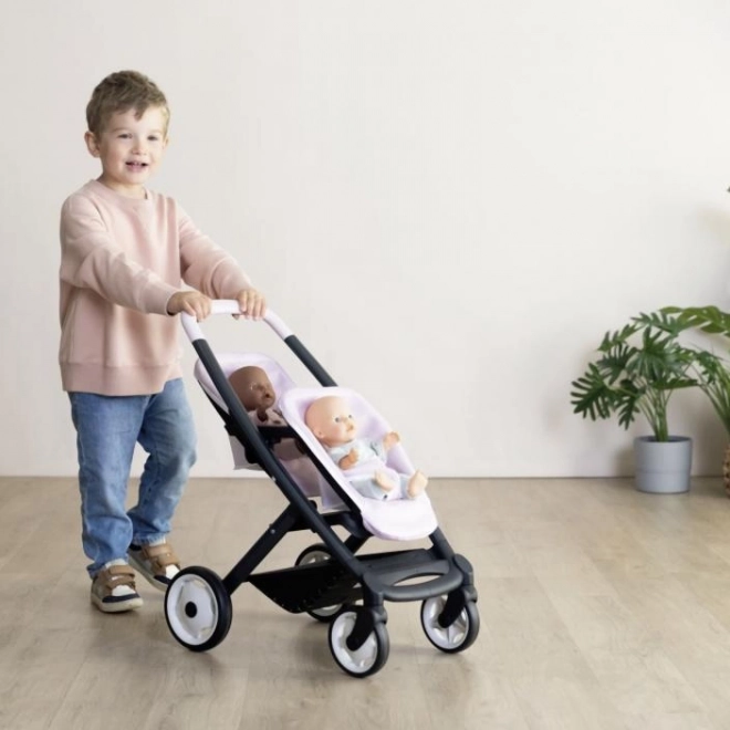 Sportwagen für Puppenzwillinge Maxi Cosi hellrosa