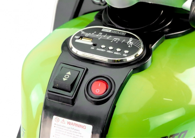 Grünes Elektromotorrad für Kinder