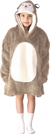 Cozy Noxxiez Igel-hoodie-Decke mit Kapuze, wärmend, für Kinder 7–12 Jahre