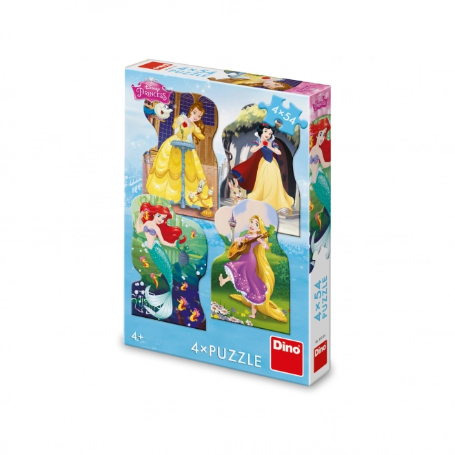 Konturpuzzle mit Disney Prinzessinnen 4x54 Teile