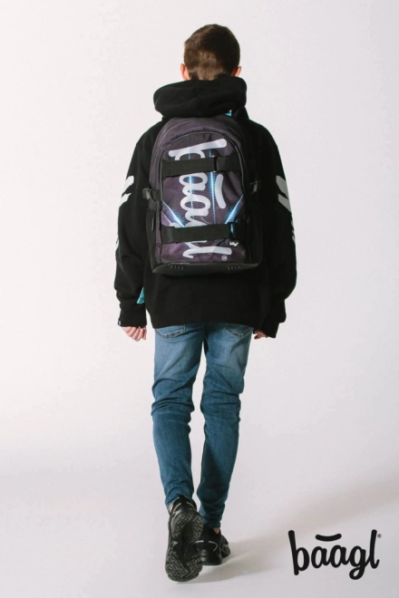 Schulranzen Set Skate Blaulicht: Rucksack, Federmappe, Turnbeutel