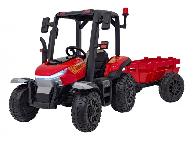 Traktor mit Anhänger rot
