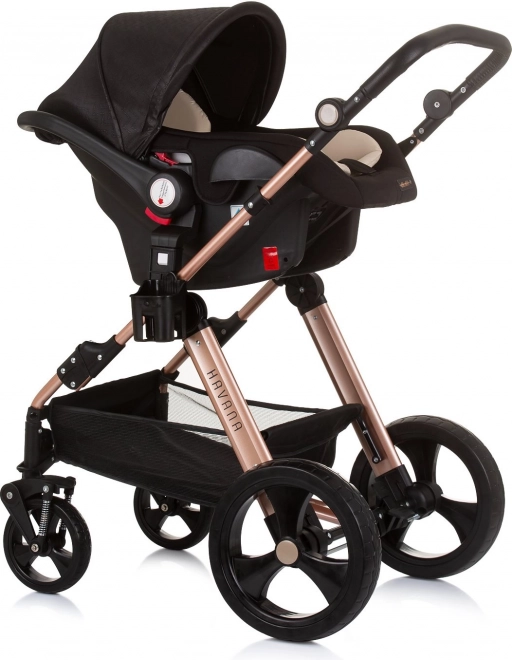 Chipolino Kinderwagen Havana 2in1 Obsidian Gold