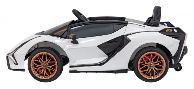 Lamborghini SIAN Kinderauto mit Batterie und Fernbedienung – Weiß