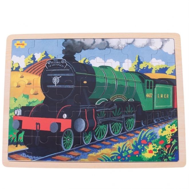 Holzpuzzle historischer Zug Flying Scotsman 35 Teile