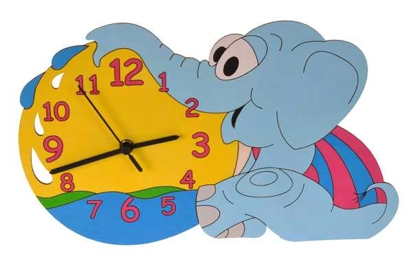 Kinderzimmer Wanduhr Elefant