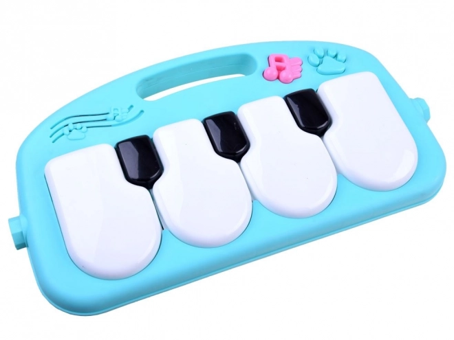 Edukative Babyspielmatte mit Piano und Projektor – rot