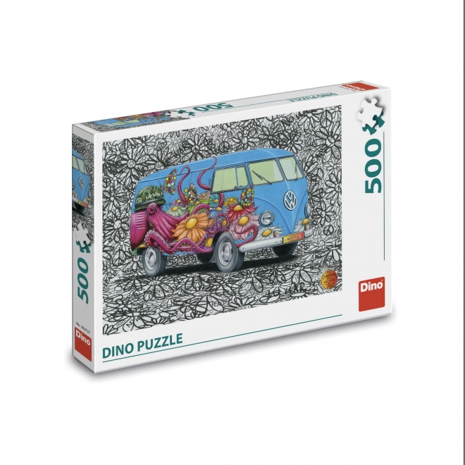Dino Puzzle Hippies VW Bus