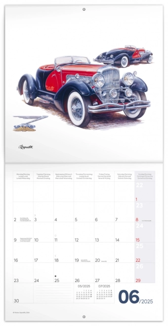 Notizkalender Klassische Autos von Václav Zapadlík 2025