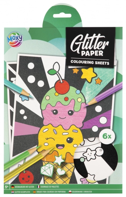 Glitzer-Malbuch A4